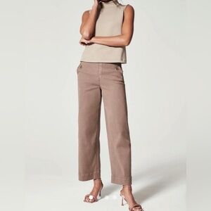SPANX Stretch Twill Cropped Wide Leg Pant, Size  XS